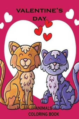 Cover of valentine's day coloring book animals