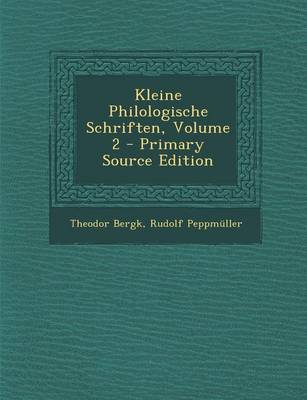 Book cover for Kleine Philologische Schriften, Volume 2