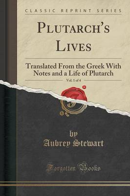 Book cover for Plutarch's Lives, Vol. 1 of 4