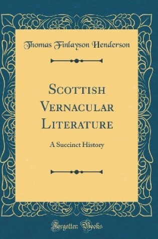 Cover of Scottish Vernacular Literature