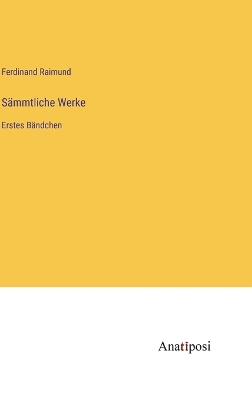 Book cover for Sämmtliche Werke