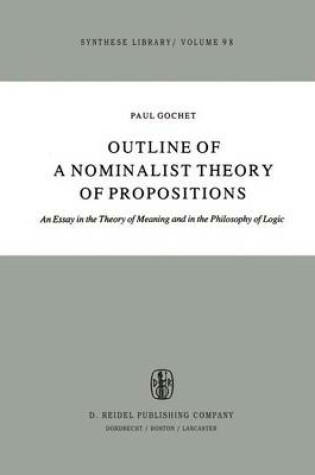 Cover of Outline of a Nominalist Theory of Propositions