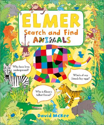 Book cover for Elmer Search and Find Animals