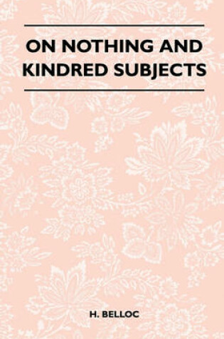 Cover of On Nothing And Kindred Subjects