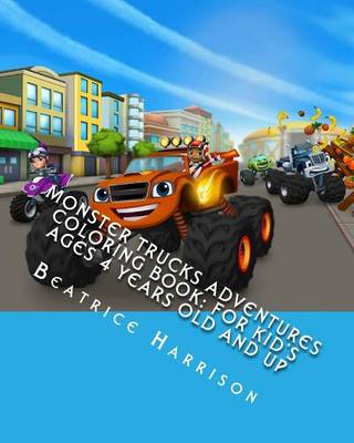 Book cover for Monster Trucks Adventures Coloring Book