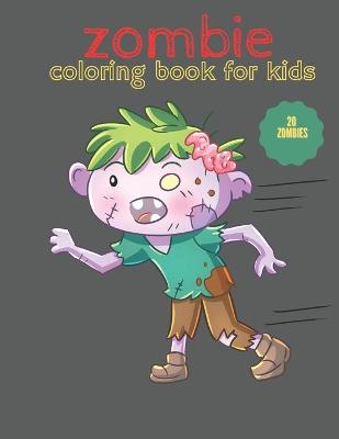 Book cover for zombie coloring book for kids