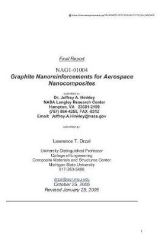 Cover of Graphite Nanoreinforcements for Aerospace Nanocomposites