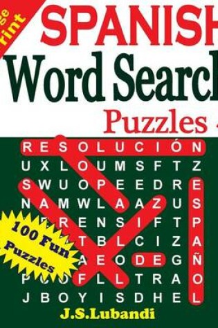 Cover of Large Print SPANISH Word Search Puzzles 4