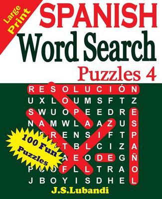 Cover of Large Print SPANISH Word Search Puzzles 4