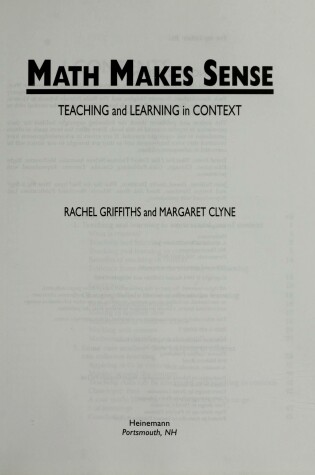 Cover of Math Makes Sense