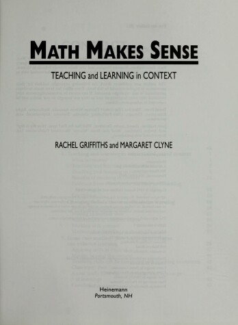 Book cover for Math Makes Sense