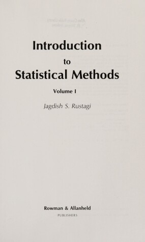 Book cover for Introduction to Statistical Methods (Landmark Studies)