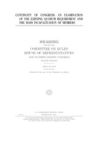 Cover of Continuity of Congress