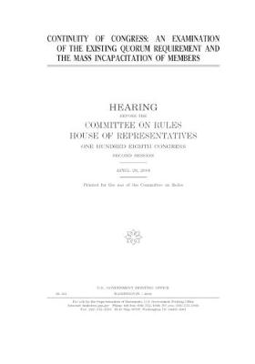 Book cover for Continuity of Congress