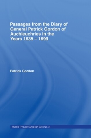 Cover of Passages from the Diary of General Patrick Gordon