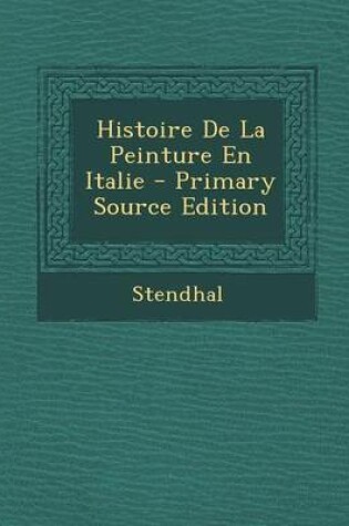 Cover of Histoire de La Peinture En Italie