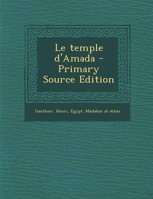 Book cover for Le Temple D'Amada - Primary Source Edition