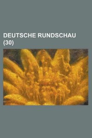 Cover of Deutsche Rundschau (30)