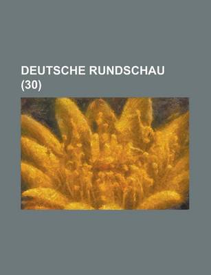 Book cover for Deutsche Rundschau (30)