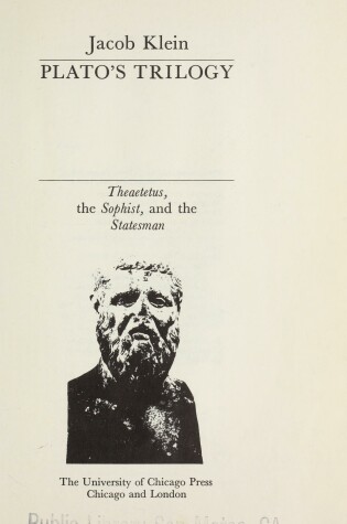 Cover of Plato's Trilogy