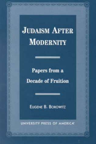 Cover of Judaism After Modernity