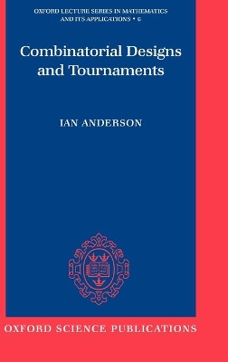 Cover of Combinatorial Designs and Tournaments