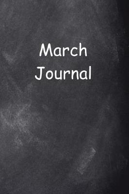 Book cover for March Journal Chalkboard Design