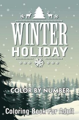 Cover of Winter Holiday Color By Number Coloring Book For Adult