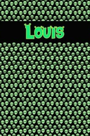 Cover of 120 Page Handwriting Practice Book with Green Alien Cover Louis