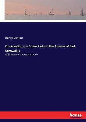 Book cover for Observations on Some Parts of the Answer of Earl Cornwallis