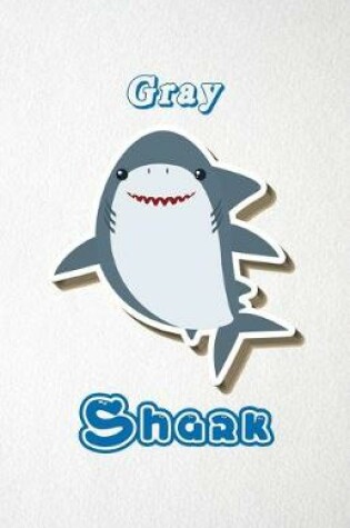 Cover of Gray Shark A5 Lined Notebook 110 Pages