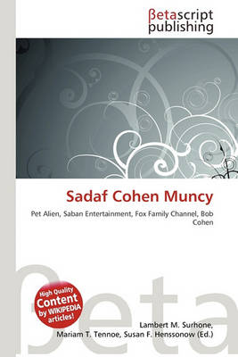 Cover of Sadaf Cohen Muncy