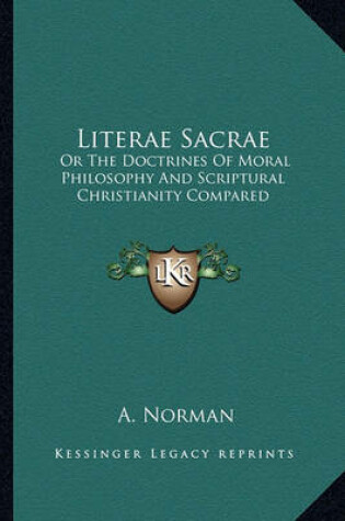 Cover of Literae Sacrae