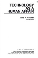 Book cover for Technology as a Human Affair