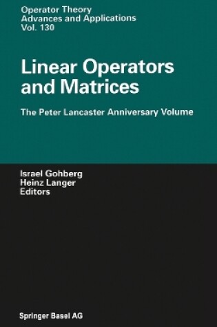 Cover of Linear Operators and Matrices