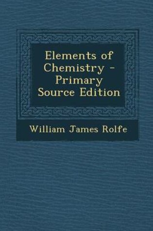 Cover of Elements of Chemistry