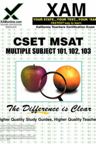 Cover of Cset MSAT Multiple Subjects 101, 102, 103 Teacher Certification Test Prep Study Guide