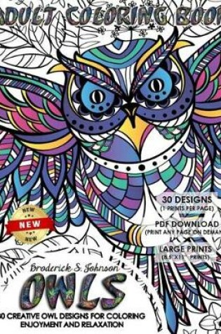 Cover of Owls Adult Coloring Book