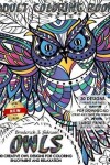 Book cover for Owls Adult Coloring Book