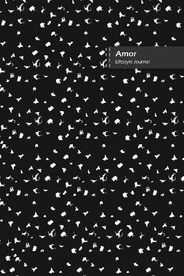 Book cover for Amor Lifestyle Journal, Blank Write-in Notebook, Dotted Lines, Wide Ruled, Size (A5) 6 x 9 In (Black)
