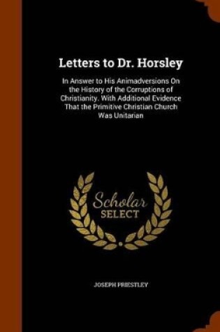 Cover of Letters to Dr. Horsley