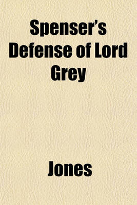 Book cover for Spenser's Defense of Lord Grey