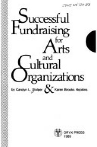 Cover of Successful Fund Raising for Arts and Cultural Organizations