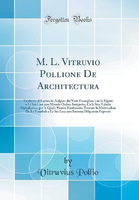 Book cover for M. L. Vitruvio Pollione de Architectura