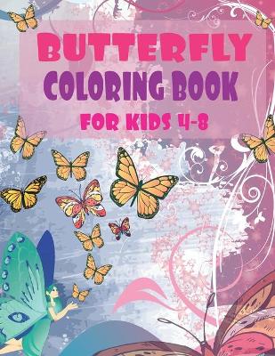 Book cover for Butterfly Coloring books for kids 4-8