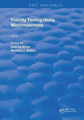 Cover of Toxicity Testing Using Microorganisms