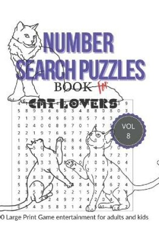 Cover of Number Search Puzzles Book For cat lover