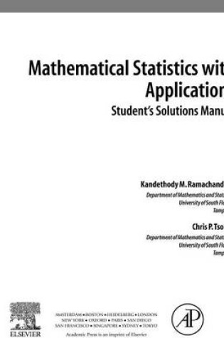 Cover of Student Solutions Manual, Mathematical Statistics with Applications