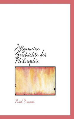 Cover of Allgemeine Geschichte Der Philosophie