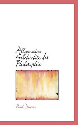 Book cover for Allgemeine Geschichte Der Philosophie